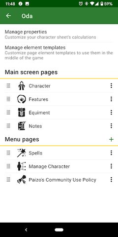 Screenshot 7: Character Sheet for any RPG