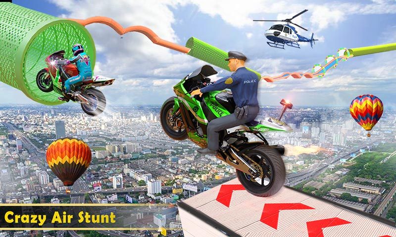 Screenshot 3: Police bike Stunt Bike Racing