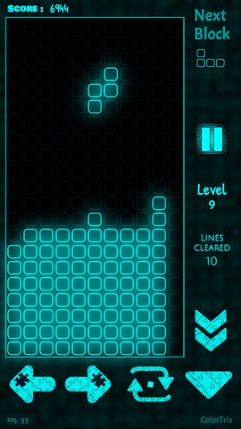 Screenshot 3: ColorTris - Classic Neon Block