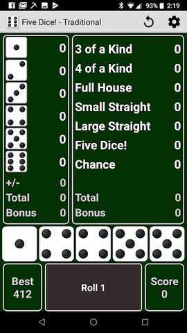 Screenshot 1: Five Dice