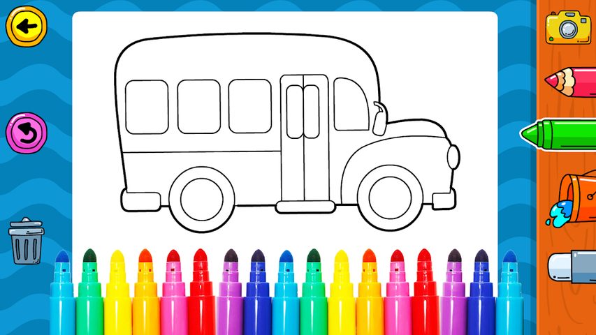 Screenshot 2: Vehicles Coloring for Kids: Trucks & Cars Game