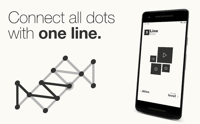 Screenshot 1: 1Line & dots. Puzzle game.