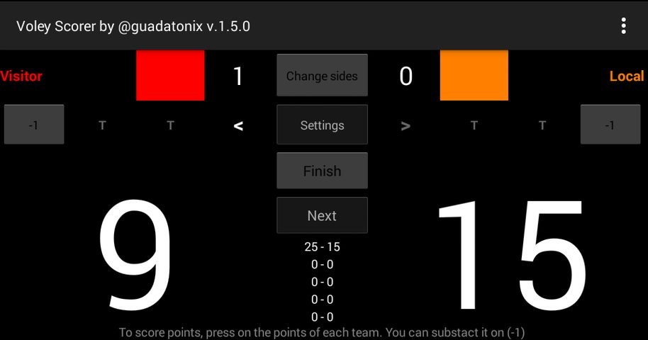 Screenshot 2: Voley Marcador