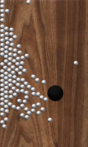 Screenshot 1: Roll Balls into a hole