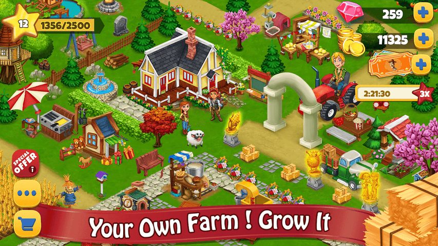 Screenshot 1: Farm Day Village Farming: Offline Games