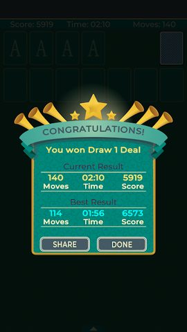 Screenshot 4: Solitaire Klondike classic.