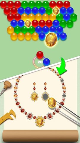 Screenshot 2: Bubble Shooter Jewelry Maker