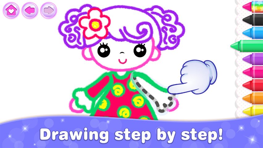 Screenshot 11: Bini Kids Drawing Games for Girls! Toddlers Apps!