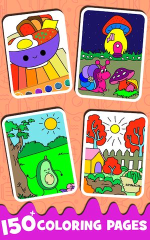 Screenshot 2: Fruits Coloring book & Food Drawing book Kids Free