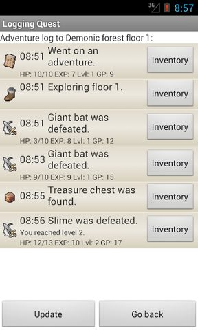 Screenshot 3: Logging Quest