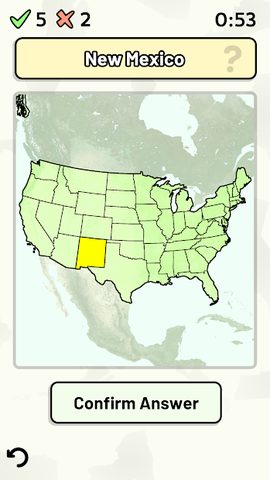 Screenshot 1: US States Quiz - Maps, Flags, Capitals & More