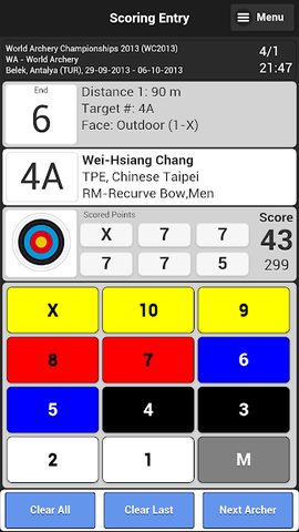 Screenshot 3: Ianseo Scorekeeper
