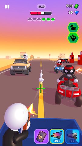 Screenshot 2: Rage Road - Car Shooting Game