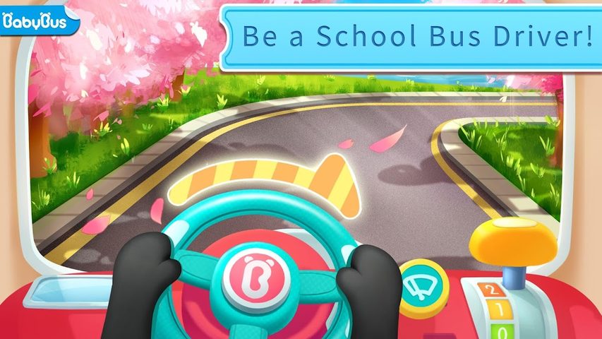 Screenshot 1: Baby Panda's School Bus
