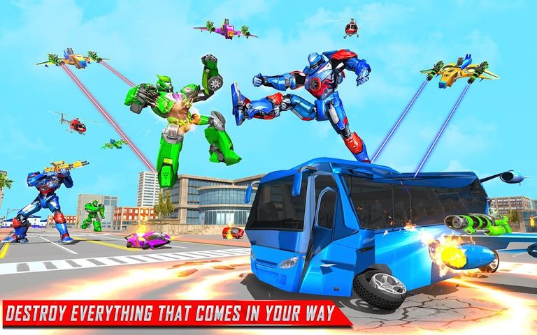 Screenshot 2: Flying Bus Robot Transform War