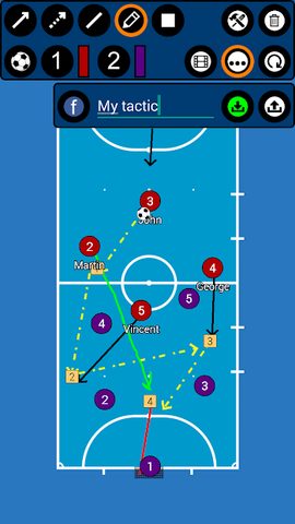 Screenshot 3: Futsal Tactic Board