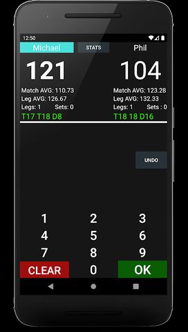 Screenshot 1: Essential Darts Scoreboard