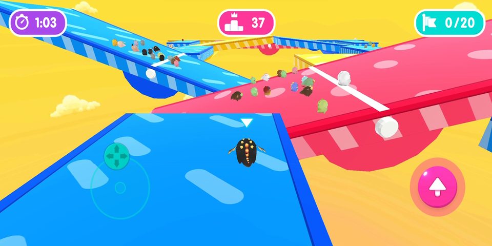 Screenshot 1: Fall.io - Race of Dino