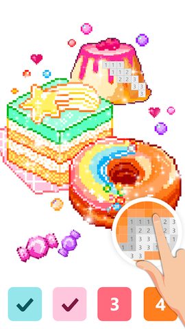 Screenshot 3: Pix123 - Color by Number, Pixel Art Relaxing Paint