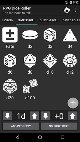 Screenshot 1: RPG Dice Roller - Original