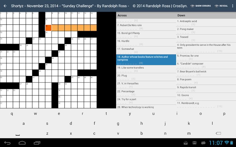Screenshot 5: Shortyz Crosswords