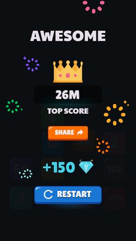 Screenshot 4: Drop & Merge Numbers - Block Puzzle