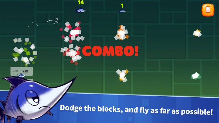 Screenshot 1: Crush the Block : tap tap fly