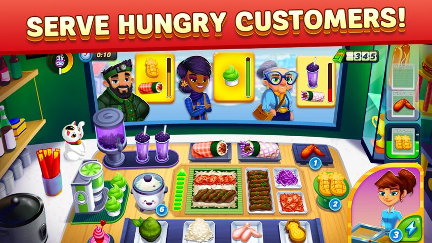 Screenshot 1: Diner DASH Adventures - Cook Fast & Beat the Clock
