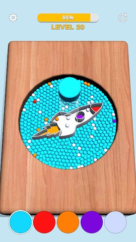 Screenshot 1: Sorting Beads: Stencil Fill