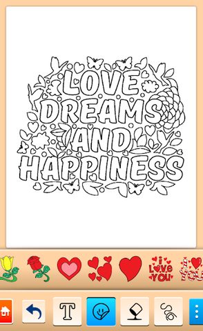 Screenshot 3: Valentines love coloring book