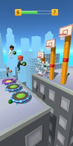 Screenshot 3: Jump Up 3D: Jump Dunk - Trampoline Basketball game