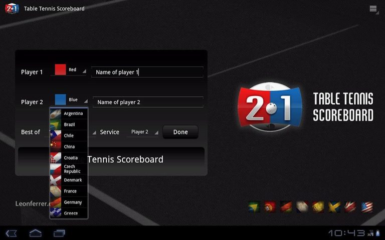 Screenshot 4: Table Tennis Scoreboard