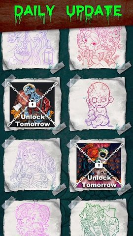 Screenshot 6: Zombie Coloring - Color by Numbers & Art Books