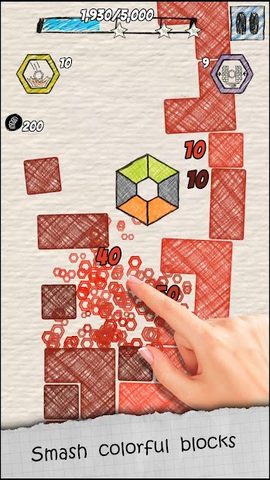 Screenshot 1: Crush Blocks! Hexor.io