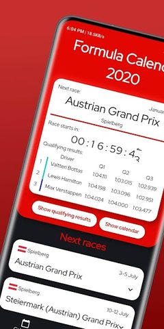 Screenshot 13: Formula Race Calendar 2021