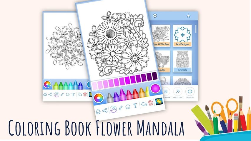 Screenshot 6: Flowers Mandala coloring book