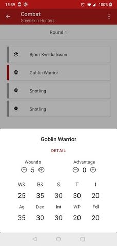 Screenshot 4: WFRP Master - Character sheets and GM tools for 4e