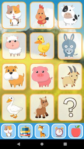 Screenshot 1: Farm animals for toddler Babies card Animal sounds