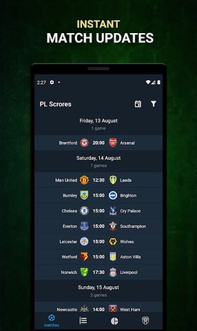 Screenshot 1: Premier League Live Scores
