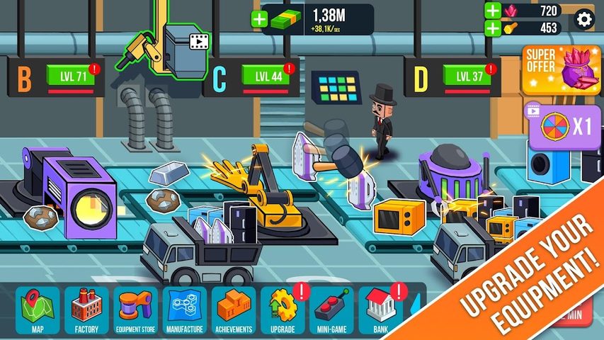 Screenshot 2: Tap Tap Factory: idle tycoon