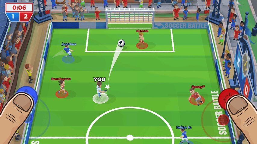 Screenshot 1: Soccer Battle - PvP Football