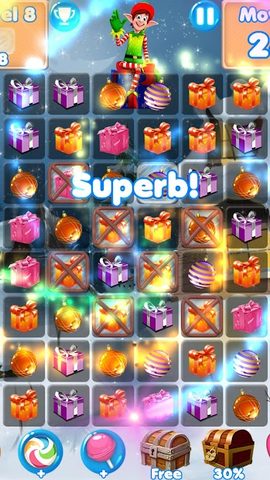 Screenshot 2: Christmas Games - santa match 3 games without wifi