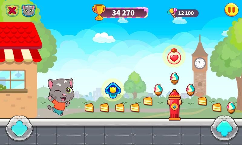 Screenshot 1: Talking Tom Candy Run