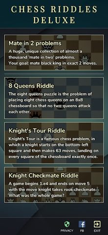 Screenshot 1: Chess Riddles Deluxe