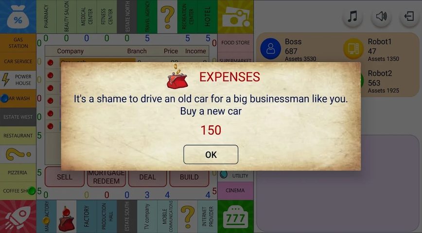 Screenshot 17: Monopolist Business Dice Board