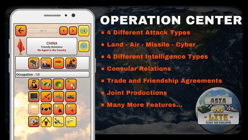 Screenshot 2: Global War Simulation - Asia LITE