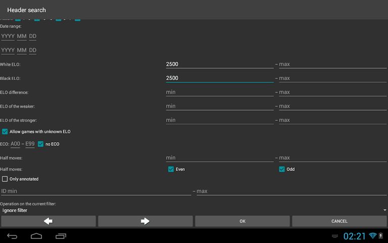 Screenshot 5: Scid on the go