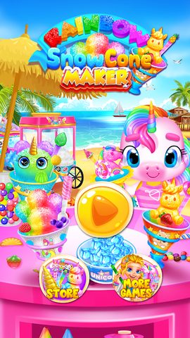 Screenshot 1: Rainbow Frozen Snowcone Maker