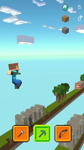Screenshot 1: Sky Block Runner - Craft Miner Rush