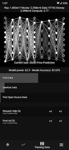 Screenshot 3: Perceptron - An Idle Game